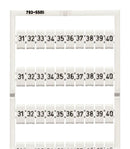 WAGO 793-5505 Terminal Block Marker, White, Black Marking, Marking Card, WAGO 5mm Width Terminal Blocks, 31 to 40