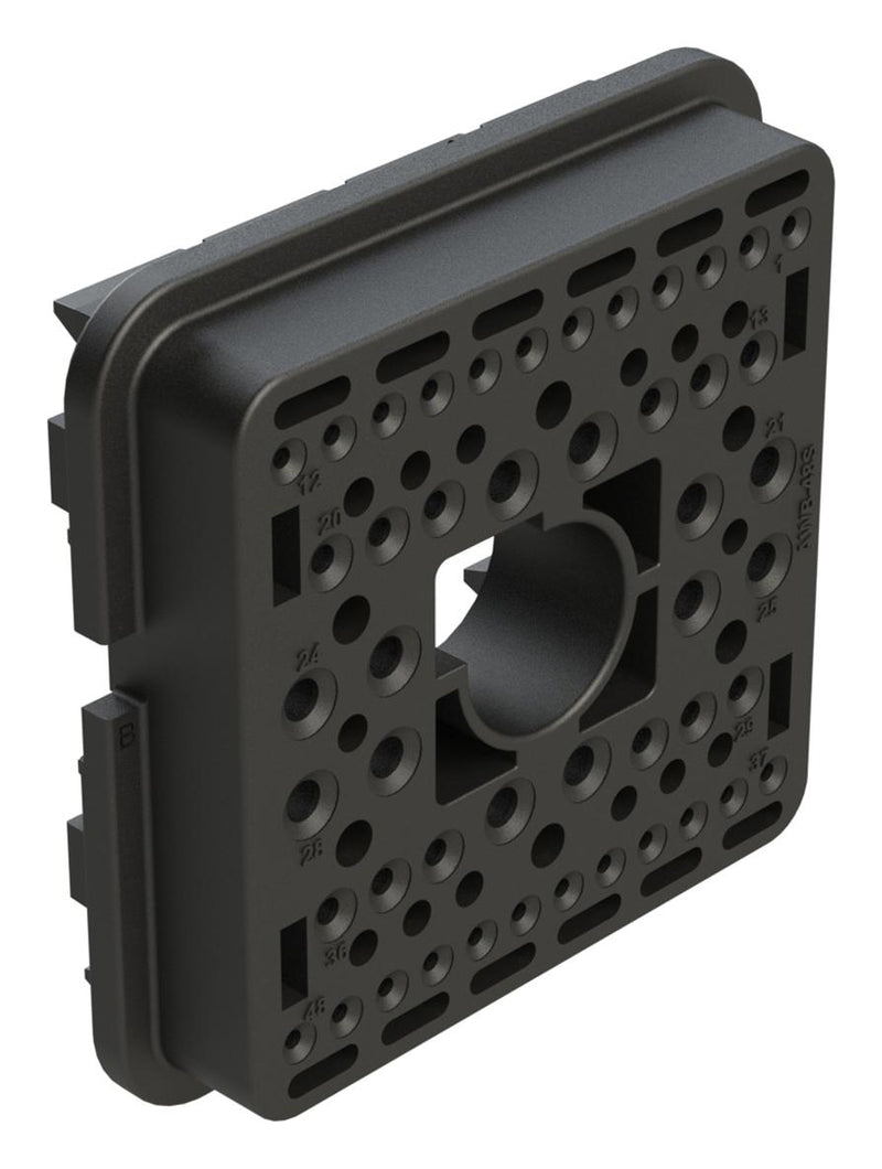 AMPHENOL SINE/TUCHEL AWB-48SB WEDGELOCK, BLACK, 48POS PLUG