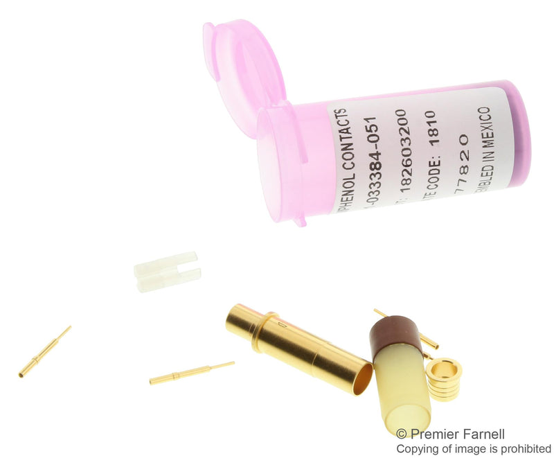 AMPHENOL AEROSPACE 21-033384-051 CIRCULAR CONTACT, QUADRAX, PIN, 24AWG, CRIMP