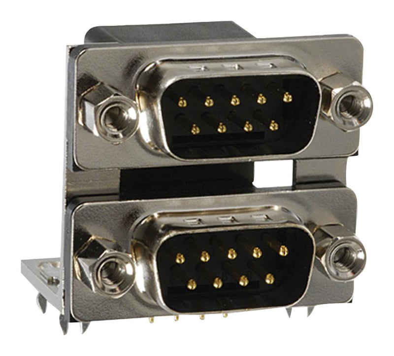 AMPHENOL COMMUNICATIONS SOLUTIONS L17H2110130 Stacked D Sub Connector, Upper - Plug / Lower - Plug, DE, 9 Contacts