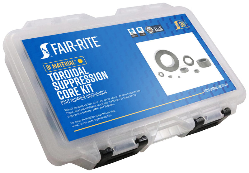 FAIR-RITE 0199000054 Toroidal Suppression Core Kit, 31 Material, 1MHz to 300MHz, for Attenuation Station