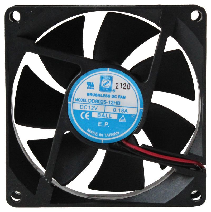 ORION FANS OD8025-24HBIP69K DC Axial Fan, 24 V, Square, 80 mm, 25 mm, Ball Bearing, 40 CFM