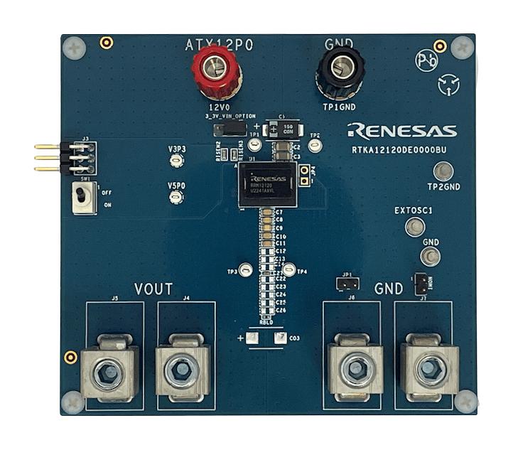 RENESAS RTKA12120DE0000BU Evaluation Board, RRM12120-B40, Synchronous Buck DC-DC Converter, Power Management
