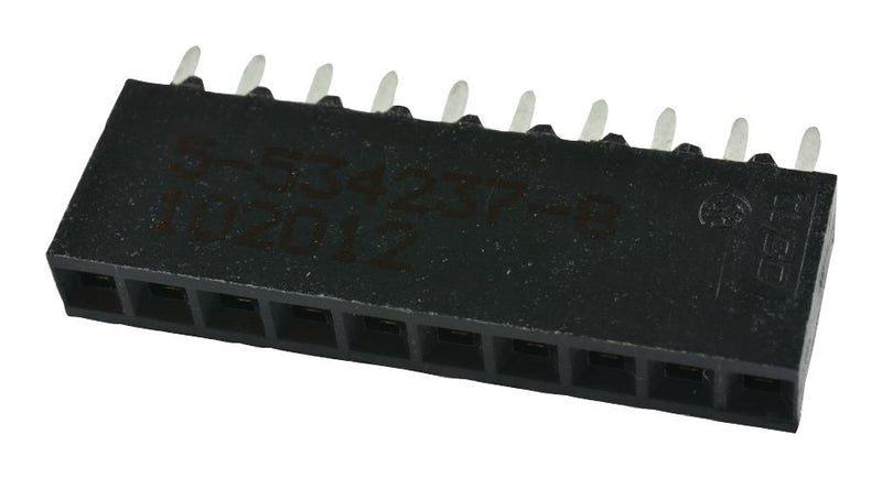 AMP - TE CONNECTIVITY 5-534237-8 PCB Receptacle, Board-to-Board, 2.54 mm, 1 Rows, 10 Contacts, Through Hole Mount, AMPMODU Mod IV