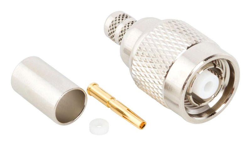 AMPHENOL RF 122408RP RF / Coaxial Connector, TNC Coaxial, Straight Plug, Crimp, 50 ohm, RG8X, Belden 7808A, LMR-240
