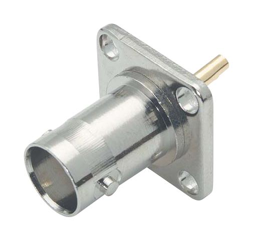 L-COM BAC260 RF / Coaxial Connector, BNC Coaxial, Straight Bulkhead Jack, Solder Cup, 50 ohm, Phosphor Bronze