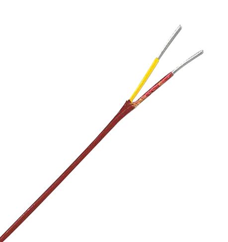 OMEGA TT-KI-24-150M Thermocouple Wire, Duplex, Insulated, Type K, 24 AWG, Solid, 150 m, PFA, IEC, TT Series