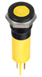 APEM Q12F1BXXHY24E LED Panel Mount Indicator, Yellow, 24 VDC, 12 mm, 20 mA, 1.12 cd, IP67