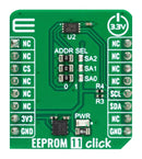 MIKROELEKTRONIKA MIKROE-5889 Add-On Board, EEPROM 11 Click, S-34C04AB, 2-Wire Serial EPROM, I2C, 3.3V in