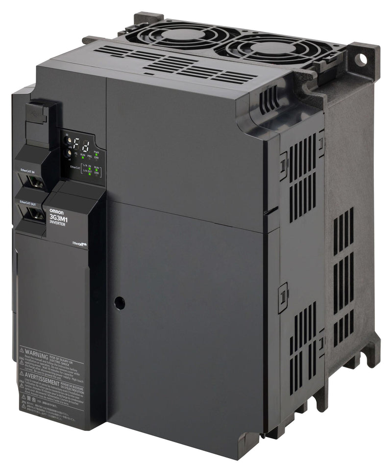 OMRON INDUSTRIAL AUTOMATION 3G3M1-A4150-ECT Variable Speed Drive, 3 Phase, 44 A, 380 to 480 VAC, 22 kW, IP20, M1 Series
