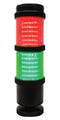 MULTICOMP PRO MP014816 Light Tower, Mini, 2 Tiers, Green/Red, 24 V, IP66, Flashing/Steady, 55mm x 188.5mm, -30 &deg;C to 50 &deg;C
