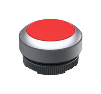 RAFI 1.30.270.021/2300 Switch Actuator, Round Flat, Red, RAFI RAFIX 22 FS+ Series 22.3mm Illuminated Pushbutton Switches