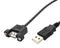 STEWART CONNECTOR SC-2APK030M USB Cable, Type A USB Plug to Panel Type A Receptacle, 3 m, 9.84 ft, USB 2.0, Black