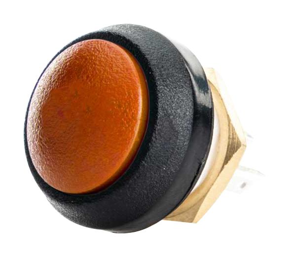 ITW SWITCHES SA12-RB-N-OR-B-N-G Industrial Pushbutton Switch, SA12 Series, 13.58 mm, SPDT-DB, Momentary, Round Domed, Orange