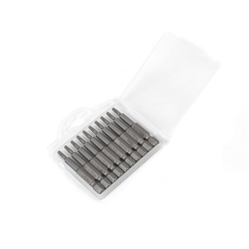 MULTICOMP PRO MP012269 Torx Bit, 10 Pieces of Torx Driver Bits, T10, 50mm, S2