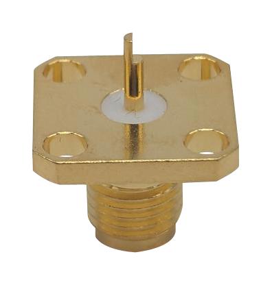 MUELLER ELECTRIC BU-1420701631 RF / Coaxial Connector, SMA Coaxial, Straight Flanged Jack, Board Edge / End Launch, 50 ohm