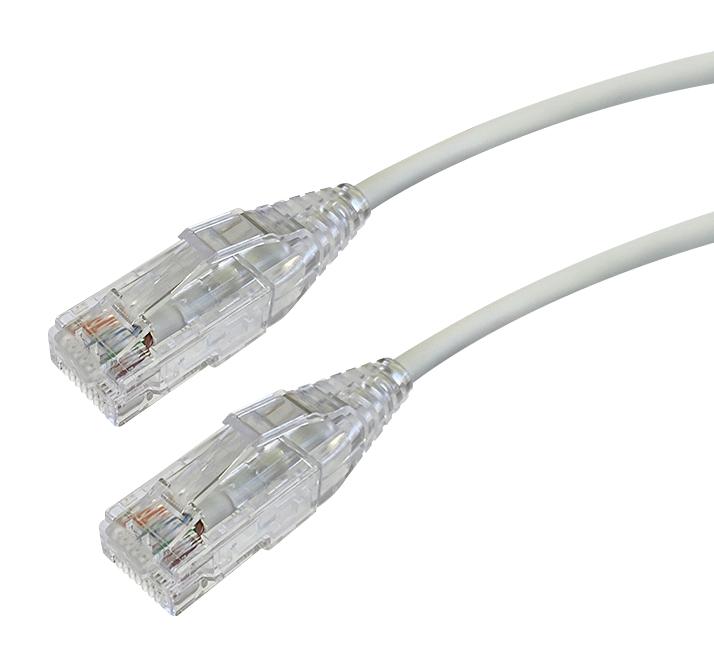 VIDEK 2994-8GY Ethernet Cable, LSZH, Cat6, RJ45 Plug to RJ45 Plug, UTP (Unshielded Twisted Pair), Grey, 8 m