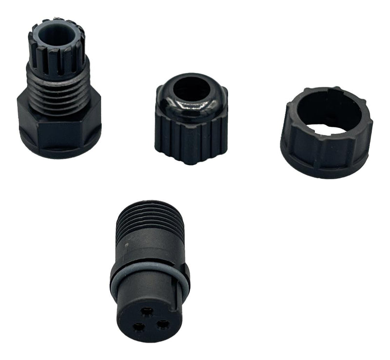 NORCOMP 868-03A-203KIT Circular Connector, Circular Cable Kit, Cavalier Series, Cable Mount Receptacle, 3 Contacts