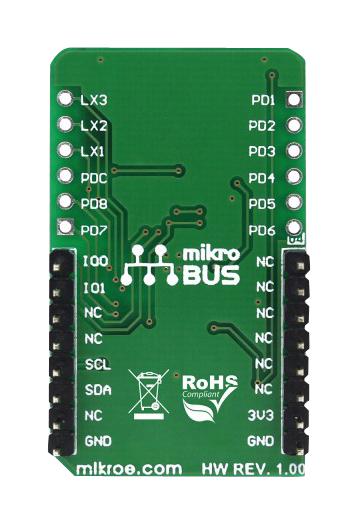 MIKROELEKTRONIKA MIKROE-3102 Add-On Board, Oximeter Click Board, Blood Oxygen Saturation Sensor, MikroBUS