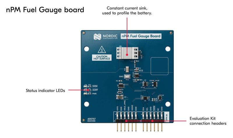 NORDIC SEMICONDUCTOR NPM-FG nPM Fuel Gauge Board, nPM1300, Fuel Gauge, Power Management - Battery