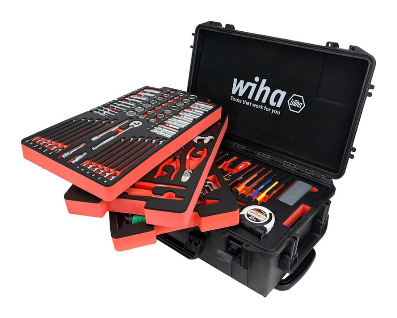 WIHA 92100 PREMIUM MOBILE TOOL KIT, 194PC