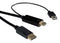 ROLINE 11.04.5993 Audio / Video Cable Assembly, HDMI Type A Plug, DisplayPort Plug, 9.8 ft, 3 m, Black