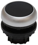 EATON MOELLER M22-DR-S Pushbutton, RMQ-Titan M22 Series, Flush, Black, Maintained, Silver Bezel
