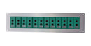 LABFACILITY IS-K-FF + FSP-12 Thermocouple Connector, 66 x 259mm Panel, Standard, K, Socket, 12Way, Green, IEC, Fascia Mount