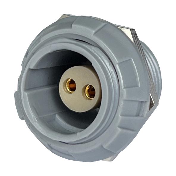 MULTICOMP PRO MCP-P1SRG02SGG Circular Connector, MCP IP50 Push Pull, Panel Mount Receptacle, 2 Contacts, Solder Socket