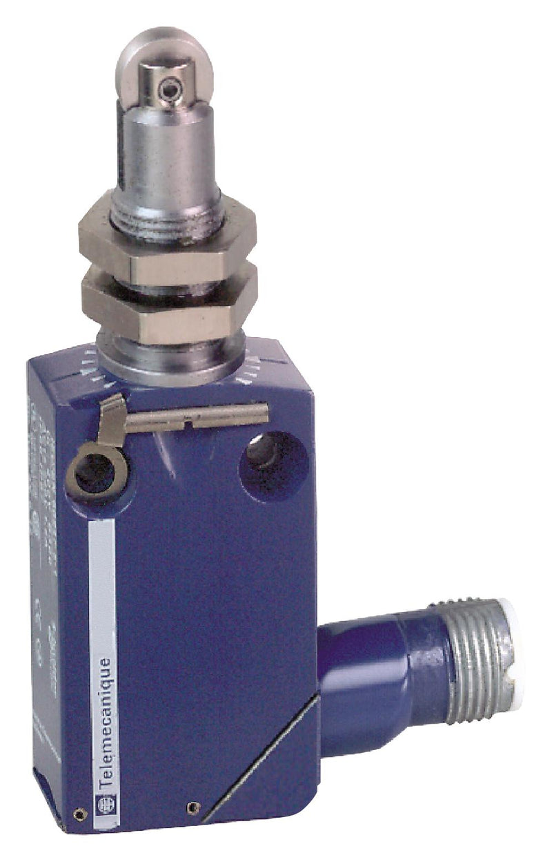 TELEMECANIQUE SENSORS XCMD21F2M12 Limit Switch, Roller Plunger, SPDT, 1.5 A, 240 V, 7 N, OsiSense XC