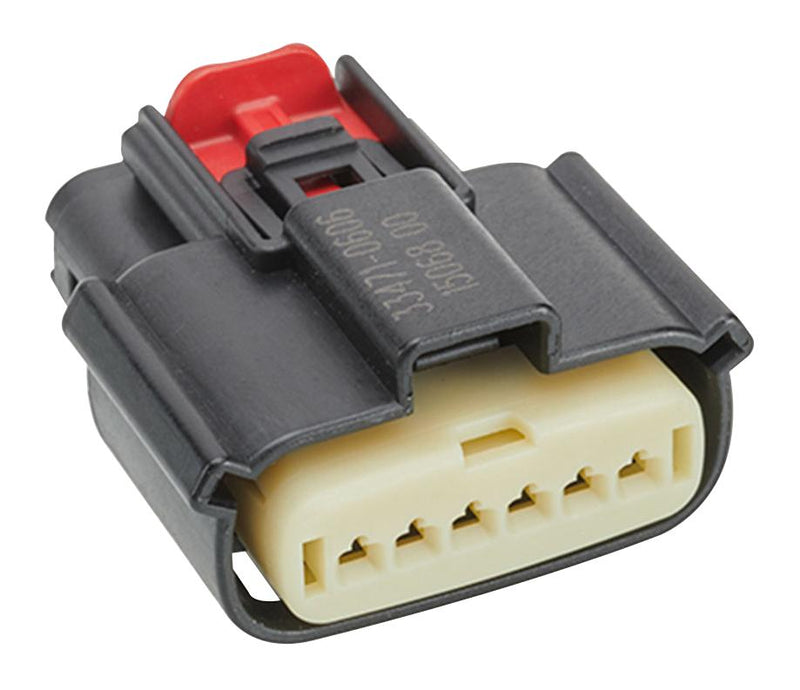MOLEX 33471-6001 Automotive Connector Housing, Black, MX150 33471 Series, Receptacle, 6 Ways