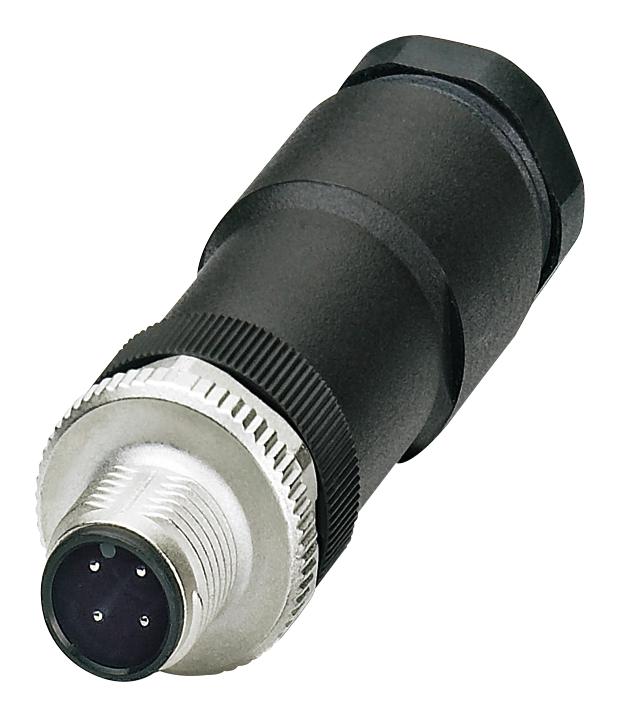 PHOENIX CONTACT 1404415 Sensor Connector, IP67, M12, Male, 4 Positions, Screw Pin, Straight Cable Mount 1404415, SACC-M12MS-4CON-PG11-M PWR