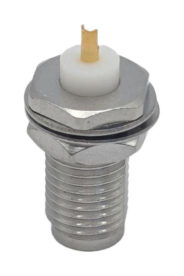 MUELLER ELECTRIC BU-1420701406 RF / Coaxial Connector, SMA Coaxial, Straight Bulkhead Jack, Board Edge / End Launch, 50 ohm