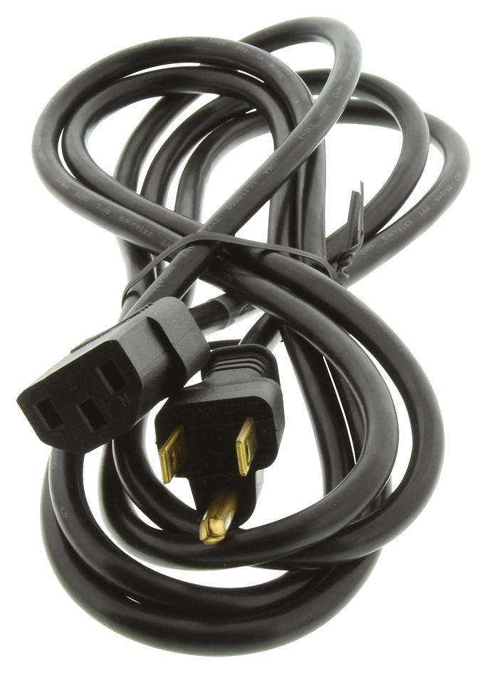 VOLEX 17251 10 B1 POWER CORD NEMA5-15P/IEC, 79IN, 10A, BLA