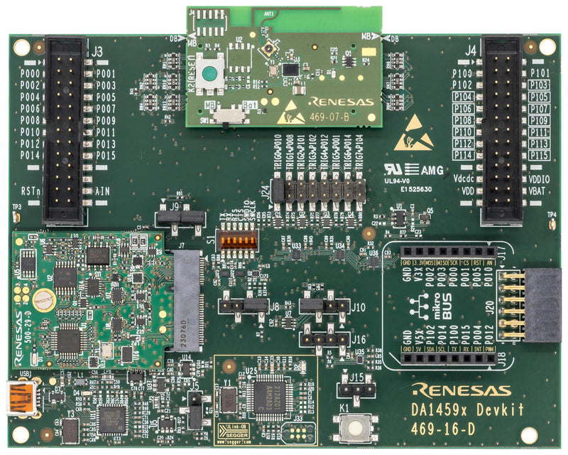 RENESAS DA14592-016FDEVKT-P Development Kit Pro, DA14592, Bluetooth Low Energy, SoC, Wireless Connectivity