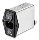 Schaffner FN1394-6-05-11 FN1394-6-05-11 Filtered IEC Power Entry Module C14 General Purpose 6 A 250 VAC 2-Pole Switch