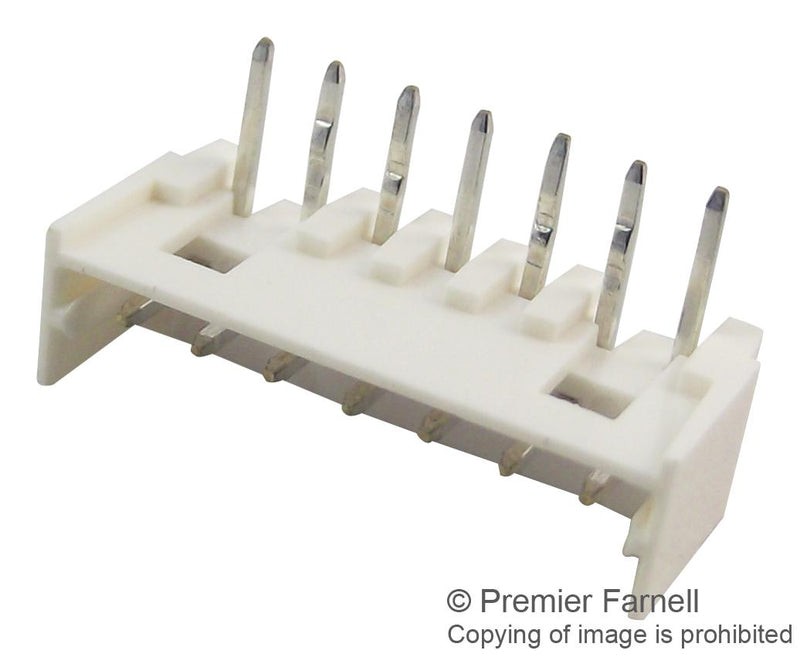 MOLEX 53254-0770 Pin Header, Signal, 2 mm, 1 Rows, 7 Contacts, Through Hole Right Angle, Micro-Latch 53254