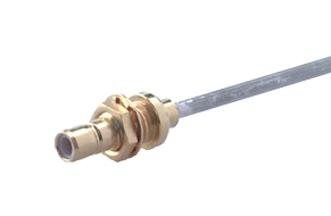 HUBER+SUHNER 24"SMB-50-2-13/111"NE RF / Coaxial Connector, SMB Coaxial, Straight Bulkhead Jack, Solder, 50 ohm
