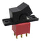 MULTICOMP PRO MP3AD3R102M1QES Rocker Switch, Sealed, On-Off-On, DPDT, Non Illuminated, Panel Mount, Black