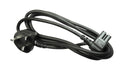 MULTICOMP PRO GW-151830 Mains Power Cord, 90&deg; BS 1363A Plug to 90&deg; IEC 60320-1 C15, 2 m, 10 A, 250 V, Black