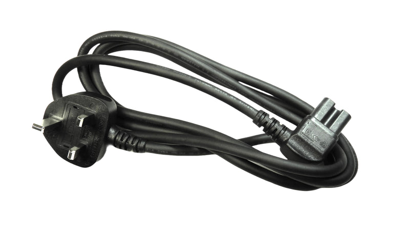 MULTICOMP PRO GW-151830 Mains Power Cord, 90&deg; BS 1363A Plug to 90&deg; IEC 60320-1 C15, 2 m, 10 A, 250 V, Black