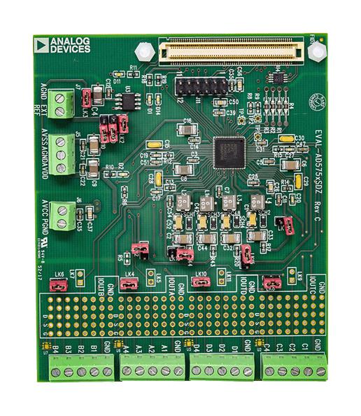 ANALOG DEVICES EVAL-AD5755-1SDZ Evaluation Board, AD5755-1ACPZ, 4 Channel, 16 Bit, Current/Voltage Output DAC