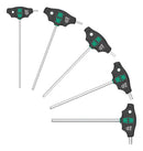 WERA 05136070001 Screwdriver Set, 4 x 200mm, 5 x 200mm, 6 x 200mm, 7 x 200mm, 8 x 200mm Hex-Plus T Handle, 5 Pieces