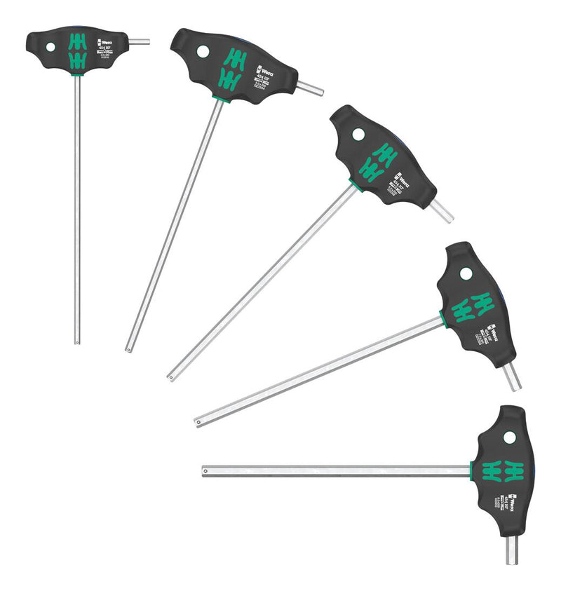 WERA 05136070001 Screwdriver Set, 4 x 200mm, 5 x 200mm, 6 x 200mm, 7 x 200mm, 8 x 200mm Hex-Plus T Handle, 5 Pieces