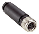 SICK DOS-0804-G Sensor Connector, M8, Female, 4 Positions, Screw Socket, Straight Cable Mount