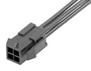 MOLEX 214757-2043 Cable Assembly, Micro-Fit 3.0 Plug to Micro-Fit 3.0 Plug, 4 Ways, 3 mm, 2 Row, 600 mm, 23.6 "