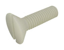 TR FASTENINGS RP0000381071 Screw, Nylon 6.6, Flat/Countersunk Head Slotted, 60mm, M6 x 1