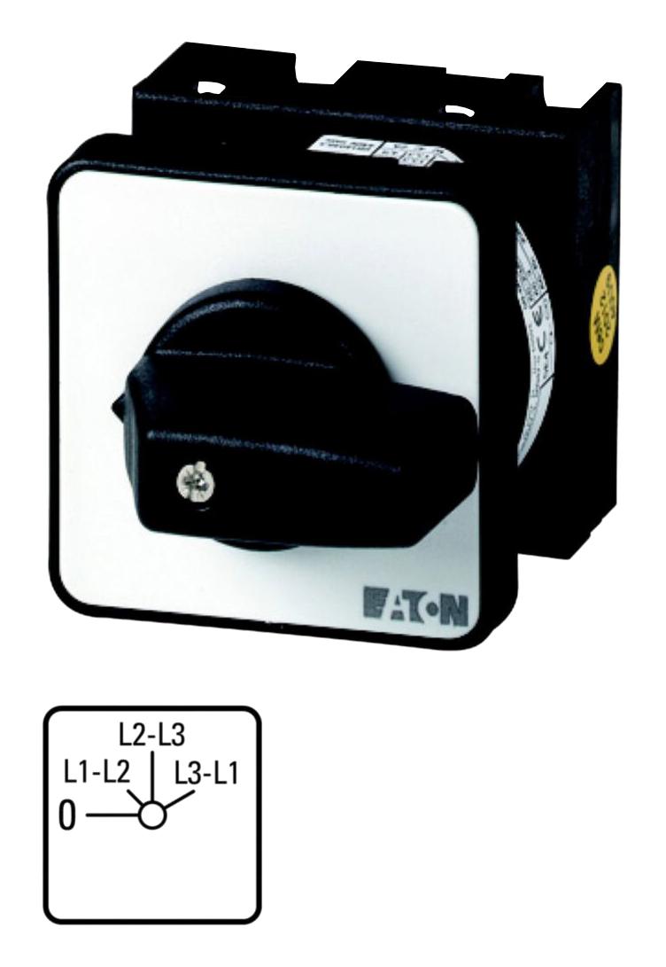 EATON MOELLER T0-2-15920/EZ Selector Switch, Maintained, 4 Position, 440 V, 20 A, Screw, T0 Series