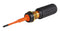 KLEIN TOOLS 32286 Screwdriver, 2-in-1 Flip Blade, #1 Philips, 3/16" Slotted Drive, 208.28 mm L