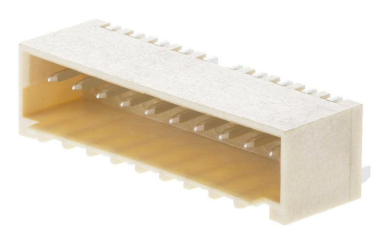 MOLEX 87438-1443 Pin Header, Wire-to-Board, 1.5 mm, 1 Rows, 14 Contacts, Surface Mount Right Angle